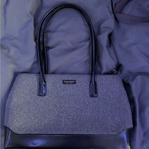 Kate Spade Black leather and Gray wool Women's Bag